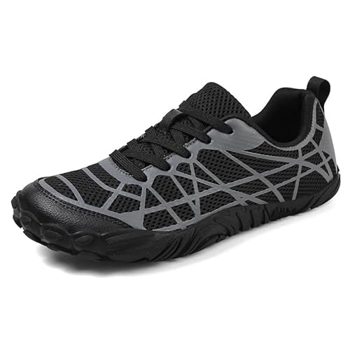 Generisch Frühjahr Outdoor Breitkopf atmungsaktive Netz Wanderschuhe Radschuhe Rutschschutz Bergsteigerschuhe Freizeitsportschuhe (schwarz,44) von Generisch