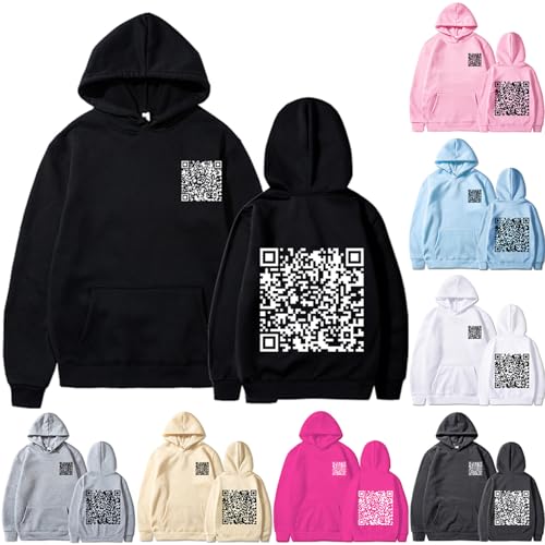 Generisch Funny Fu QR Code Hoodie,Funny Scannable QR Code Unisex QRcode Hoodie, Fu QR Code Sweatshirt,Funny Hoodie Unisex,Unique QR Code with Humorous Hidden Message Shirt Generisch Funny Fu QR Code Hoodie,Funny Scannable QR Code Unisex QRcode Hoodie, Fu QR Code Sweatshirt,Funny Hoodie Unisex,Unique QR Code with Humorous Hidden Message Shirt von Generisch