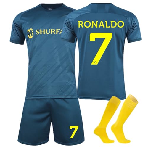 Generisch Fußball Trikot für Kinder No.7 Trikot, Hause/Auswärts Trikots Shorts Socken Set, Fussball Jersey Trikot Kinder/Erwachsene, Nr.7 Trikot Trainingsanzug für Junge Herren von Generisch