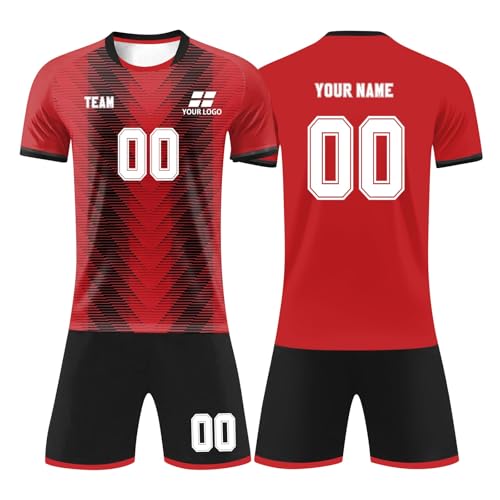 Generisch Fußball Trikot mit Eigenem Namen & Nummer & Logo,Personalisiert Fussball Jersey für Junge Herren Kinder 2-14 Jahre Erwachsene XS-3XL Generisch Fußball Trikot mit Eigenem Namen & Nummer & Logo,Personalisiert Fussball Jersey für Junge Herren Kinder 2-14 Jahre Erwachsene XS-3XL von Generisch