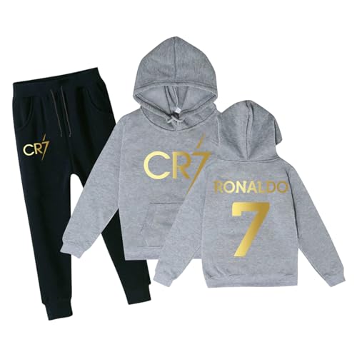 Generisch Fußball Trikots Kinder CR-7 Fußball-Trainingsanzug Kinder Hoodie & Jogginghose Set Jungen Fußball Geschenk #23 von Generisch