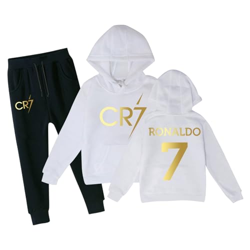 Generisch Fußball Trikots Kinder CR-7 Fußball-Trainingsanzug Kinder Hoodie & Jogginghose Set Jungen Fußball Geschenk #32 von Generisch