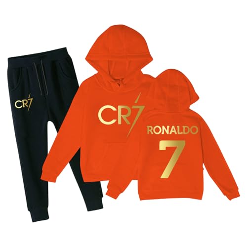 Generisch Fußball Trikots Kinder CR-7 Fußball-Trainingsanzug Kinder Hoodie & Jogginghose Set Jungen Fußball Geschenk #38 von Generisch