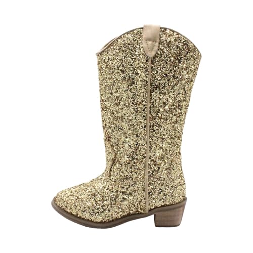 Generisch Girls Leopard Print Shoes Fashion Flower Short Boots Non Slip Breathable Women Boots Gummistiefel 30 (Gold, 27.5 Little Child) von Generisch