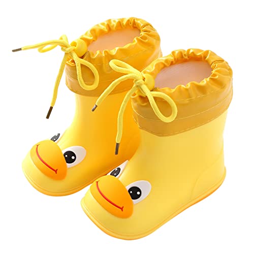 Generisch Girls Winter Boots PVC Gummi Wasserschuhe wasserdichte Regenstiefel Baby Schuhe Girls Winter Boots 36 (A, 28.5 Little Child) von Generisch