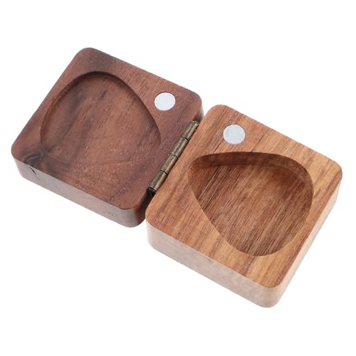 Generisch Gitarrenplektrum Kasten aus Holz Kompakter Plektrum Halter für Gitarre und Ukulele Praktischer Aufbewahrungs Organizer Leicht und Tragbar für Unterwegs von Generisch