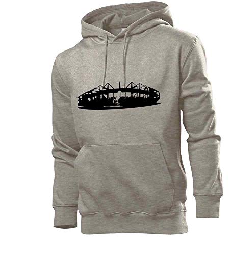 Generisch Gladbach Stadion Männer Hoodie Sweatshirt Grau L von shirt84