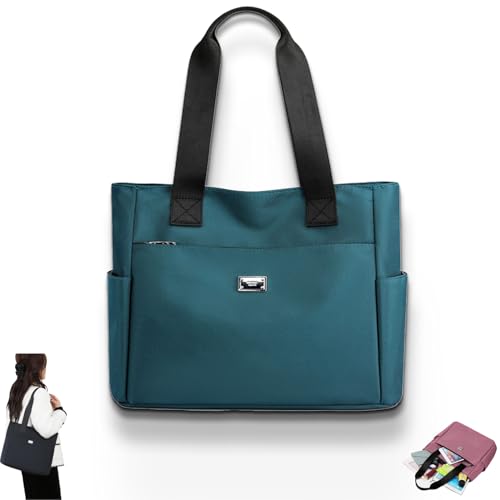 Generisch Gloryboom Shoulder Bag, Gloryboom Large Capacity Water Repellent Multi Pocket Nylon Versatile Shoulder Bag with Zipper (Blue) von Generisch
