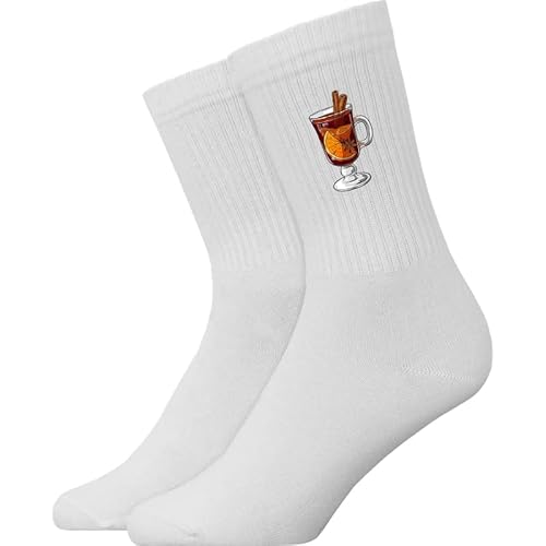 Generisch Glühwein Cocktail Spritz - Atmungsaktive Sportsocken Tennissocken Crew Socks Baumwolle Socken von Generisch