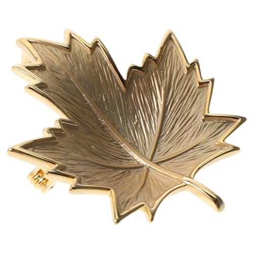 Generisch Goldene Vintage Ahornblatt Brosche Damen Emaille Herbstblatt Anstecknadel Eleganter Retro Schmuck für Schals Hüte Anzüge und Taschen Vielseitige Damenbrosche mit Herbstlichem von Generisch
