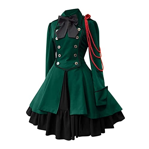 Generisch Gothic Kleidung Damen Elegant Rockabilly Kleid Swing A-Linie Partykleider Vintage Steampunk Kostüm Hohe Taille Cocktailkleid Festliches Halloween Petticoat Faltenrock Mittelalterkleid Generisch Gothic Kleidung Damen Elegant Rockabilly Kleid Swing A-Linie Partykleider Vintage Steampunk Kostüm Hohe Taille Cocktailkleid Festliches Halloween Petticoat Faltenrock Mittelalterkleid von Generisch