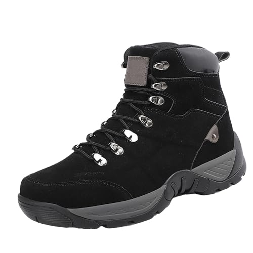 Generisch Große Größe 2024 Outdoor Field Training Herrenstiefel Mittelhoch und Winter Bergsteiger-Wanderschuhe Schuhe Rot Herren 42 (Black, 40) von Generisch