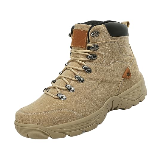 Generisch Große Größe 2024 Outdoor Field Training Herrenstiefel Mittelhoch und Winter Bergsteiger-Wanderschuhe Schuhe Rot Herren 42 (Khaki, 40) von Generisch