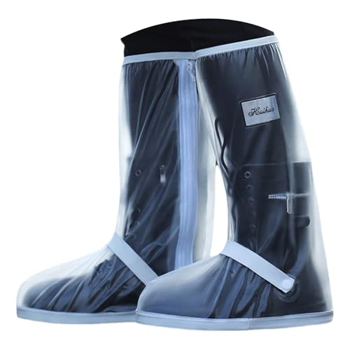 Generisch Gummi Stiefeletten Damen Wasserfeste Schuhe Motorrad Schuhüberzug,Regenüberschuhe,Rutschfest,Wiederverwendbar,Für Motorradstiefel Leichte Gummistiefel Damen Regen Stiefeletten (White,43) von Generisch