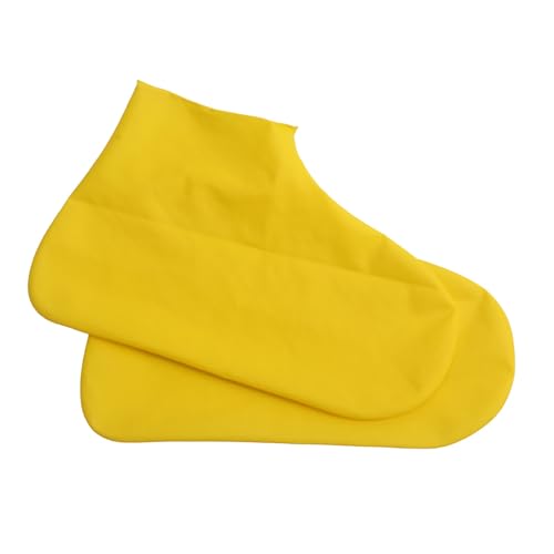 Generisch Gummistiefel 36 Regenschuhe Damen Wasserdicht Silikon Überschuhe für Den Außenbereich,Regenfeste Wanderschuhe Bowling Reiniger (Yellow,A) von Generisch