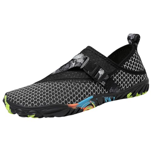 Generisch Gummistiefel 41 Regenschuhe Damen Wasserdicht Schuh Erholungsschuhe für Herren,Atmungsaktiv,Leicht,Rutschfest,Laufschuhe Regenhose Herren Fahrrad Schuhe (Black,44) von Generisch