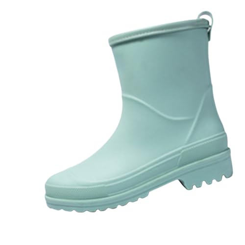 Generisch Gummistiefel Damen Halbhoch，Kurz Regenschuhe，Wasserdicht Rutschfeste Regenstiefel，Mode Freizeit Gartenschuhe，Leichte Outdoor Arbeitsstiefel，Abriebfest Angelstiefel，Gummistiefeletten von Generisch