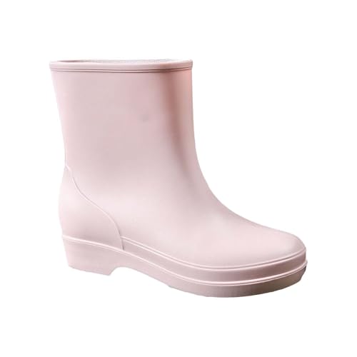 Generisch Gummistiefel Extra Weit Boots Damen Wasserdicht Damen Regen Slip Freizeitschuhe Kurze Stiefeletten Outdoor Fashion Freizeitschuhe Pole Dance Schuhe (Pink,39) von Generisch