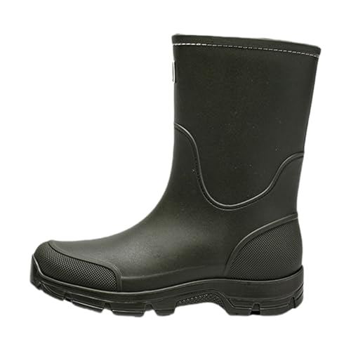 Generisch Gummistiefel Herren，Waterproof Rutschfeste Regenschuhe，High Top Schlupfschuhe,Komfort Gartenschuhe,Outdoor Arbeitsstiefel,Abriebfest Angelstiefel,Fashion Freizeit Weitschaft Stiefel von Generisch