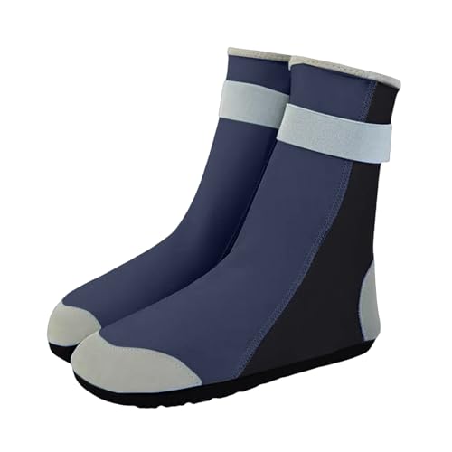 Generisch Gummistiefel Hoch Damen Wasserdichte Stiefeletten Sportschuhe,Strandschuhe und Socken für Damen,Zum Schwimmen,Tauchen,Fluss Tracing Schuhe,Rutschfeste,Weiche Schuhe,Fahrrad (Black,38) von Generisch