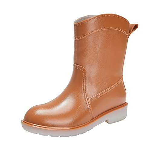Generisch Gummistiefel Kinder Mädchen Outdoor Regenschuhe Verstellbare Wasserschuhe Weiche Sohle Regenschuhe Wasserdicht Wasserschuhe Leichte Halbhoch Jungen und Mädchen Kinderstiefel von Generisch