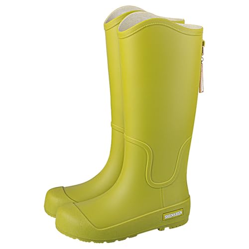 Generisch Gummistiefel Kinder Mädchen Weiche Sohle Regenschuhe Verstellbare Halbhoch Weiche Sohle Boots Wasserdicht Wasserschuhe Anti-Rutsch Regenschuhe Jungen und Mädchen Kinderstiefel von Generisch