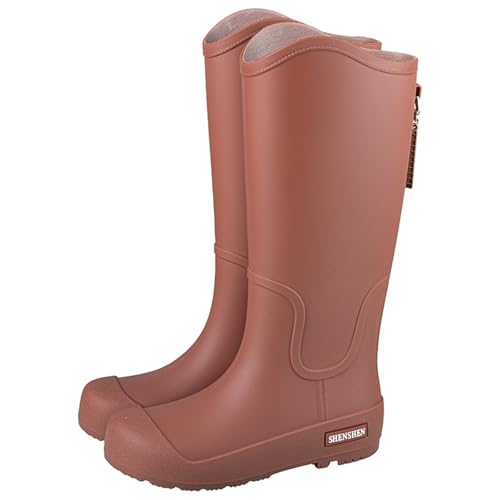 Generisch Gummistiefel Kinder Mädchen Weiche Sohle Regenschuhe Verstellbare Halbhoch Weiche Sohle Boots Wasserdicht Wasserschuhe Anti-Rutsch Regenschuhe Jungen und Mädchen Kinderstiefel von Generisch