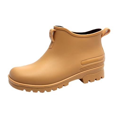 Generisch Gummistiefel Kinder Mädchen Weiche Sohle Wasserschuhe Anti-Rutsch Halbhoch Regenzeit Wasserschuhe Verstellbare Halbhoch Anti-Rutsch Regenschuhe Jungen und Mädchen Kinderstiefel von Generisch