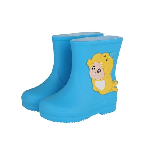 Generisch Gummistiefel Kinder Regenschuhe wasserdicht rutschfest ideal bei Nässe zum Wandern durch Pfützen geeignet Waterproof Winterstiefel von Generisch