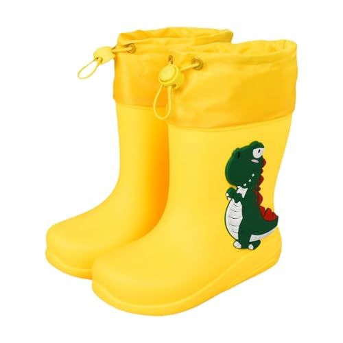 Generisch Gummistiefel Kinder Regenstiefel Kinder Dinosaurier Regenschuhe Rutschfest und Federleicht für Jungen und Mädchen von Generisch