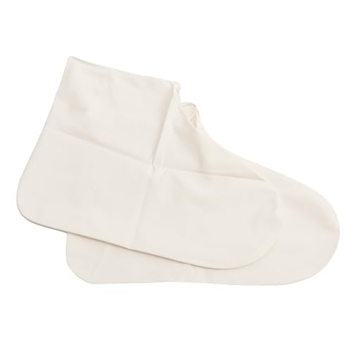 Generisch Gummistiefel Winter Damen Regen Stiefeletten Silikon Überschuhe für Den Außenbereich,Regenfeste Wanderschuhe Wasserdichte Überzieher Schuhe (White,A) von Generisch
