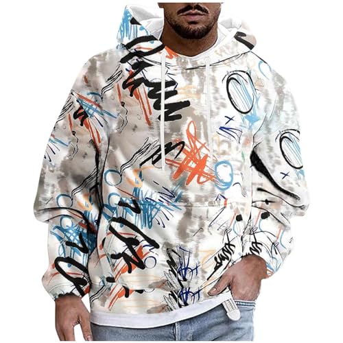 Generisch Gutscheine Hoodie Herren Sweatshirt mit Kapuze Pullover Langarm Kapuzenpullover Männer Sweatjacke Fashion Kleidung Kapuzenjacke Oversized Streetwear Sport Kapuzenpulli Hoody Mehrfarbig XXL von Generisch
