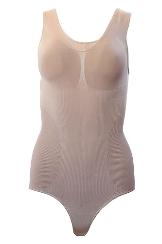 Generisch HSN Shapewear Body Hemdchen Shaping Mieder Shapewear Bodyshape Bauchweg (Standard, L, Hellbraun) von Generisch