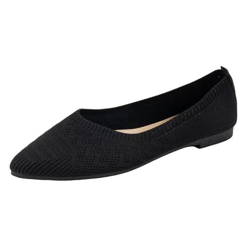 Generisch Halbschuhe Damen Ballerina Frühling Spitzenschuhe Ballett Sommerschuhe Slip On Freizeitschuhe Brautschuhe Bequeme Elegant Spitze Flach Atmungsaktive Leichte Sockenschuhe Mesh (40) von Generisch