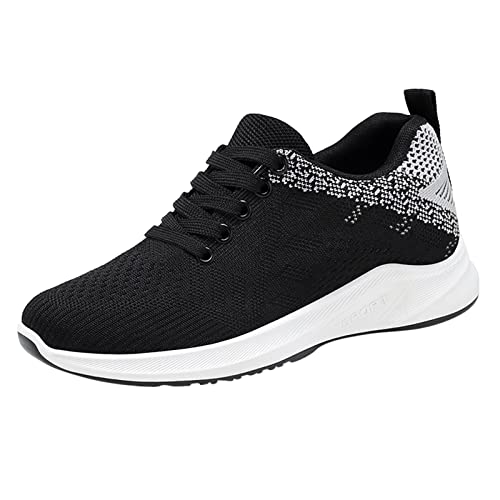 Generisch Halbschuhe Damen Elegant Mit Absatz, Arbeitsschuhe Damen Leicht Atmungsaktiv Laufschuhe Bequeme Sneaker Outdoor Sportschuhe Running Turnschuhe Schnürer Freizeitschuhe Fitness Stoffschuhe von Generisch