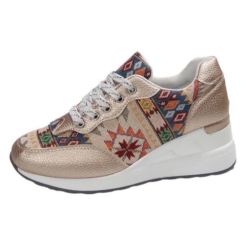 Generisch Halbschuhe Damen Flach Modische Hochzeitsschuhe Schuhe Leichte Sneaker Bequeme Sportschuhe Retro Stil Walkingschuhe Sport Freizeitschuhe Sneakers Segelschuhe Sommerschuhe von Generisch