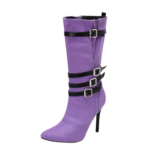 Generisch Halbstiefel Damen Elegant Boots Mit Absatz Schuhe Stiefeletten Halbhoch Westernstiefel Slouch Keilstiefel Herbst Winter Schlupfstiefeletten Kurzstiefel Übergangsstiefel Damenschuhe von Generisch