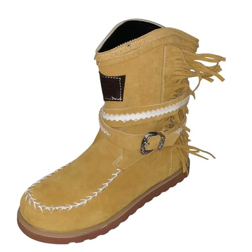 Generisch Halbstiefel Damen Elegant Reitstiefel Elegante Boots Mit Absatz Schlupfstiefeletten Herbst Winter Halbhoch Westernstiefel Blockabsatz Ankle Kurzstiefel Übergangsstiefel von Generisch