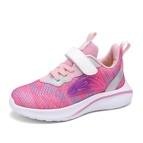 Generisch Hallenschuhe MäDchen Mädchen Jungen Turnschuhe Sportschuhe Kinder Klettverschluss Schuhe Laufschuhe Atmungsaktiv Hallenschuhe Sneaker Weiße Sohle Kinderschuhe von Generisch