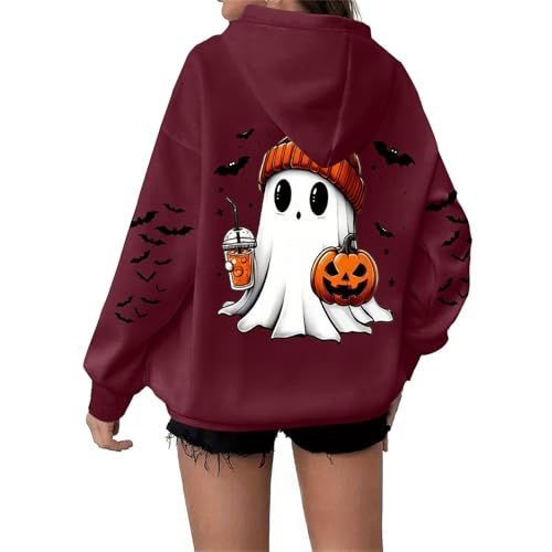 Generisch Halloween Kapuzenpullover Damen Hoodie Oversize Sweatshirt Elegant Pullover Arbeitspullover Mit Kapuze Casual Übergangspullover Locker Kapuzenpulli Damenpullover Generisch Halloween Kapuzenpullover Damen Hoodie Oversize Sweatshirt Elegant Pullover Arbeitspullover Mit Kapuze Casual Übergangspullover Locker Kapuzenpulli Damenpullover von Generisch