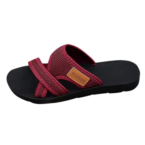 Generisch Hallux Valgus,Hausschuhe Damen Sommer OrthopäDische Sandalen Bequem Mit Absatz Extra Weit Bequeme Pantoletten Ortho （Schwarz, Größe 36-43） von Generisch