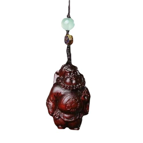 Generisch Hand Carved Sandalwood Zhong Kui Pendant - Exquisite Protective Amulet for Phone Charm, Keychain, Bag Decor (Traditional Chinese Mythological Figure) (Rosewood) von Generisch