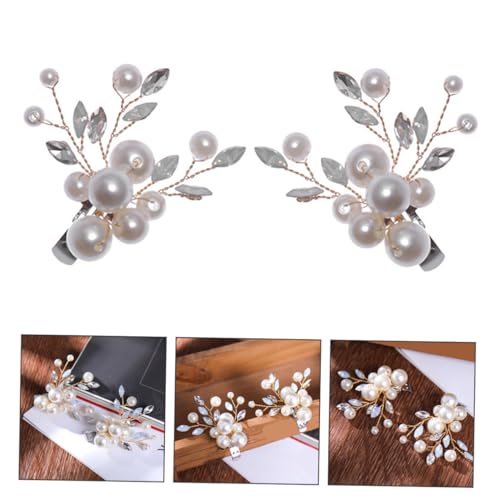 Generisch Handgefertigte Brautschuh clips mit Perlen und Strasssteinen Dekorative Abnehmbare Schuhschnallen für Damenpumps Modische Accessoires für Hochzeit Party und Alltag von Generisch