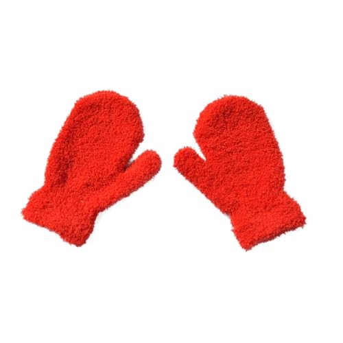 Generisch Handschuhe Kinder Baumwollhandschuhe Reithandschuhe Fahrradhandschuhe Winterhandschuhe Zauberhandschuhe Kinderhandschuhe Gefütterte Fleece Handschuhe Rot, Einheitsgröße von Generisch