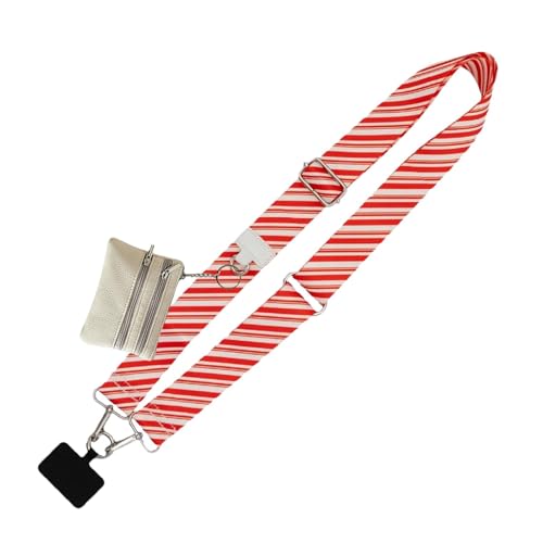 Generisch Handykette Mit Tasche Zum Umhängen | Christmas Handyband Zum Umhängen | Handygurt Umhängeband Zubehör | Universals Umhängegurt Für Handy | Telefon Gurt Mit Reißverschluss Tasche Geldbeutel von Generisch