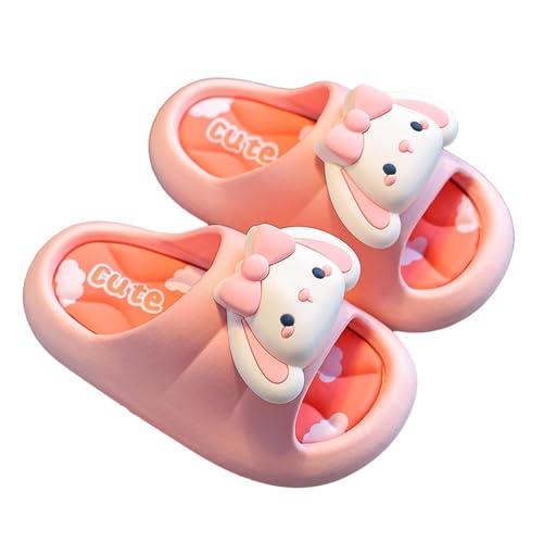 Generisch Hausschuh Mädchen 22 für Mädchen mit Dicker Unterseite, atmungsaktive und rutschfeste Baby-Hausschuhe mit Cartoon-Motiv Wasserschuhe Kinder 22 (27 Toddler) von Generisch
