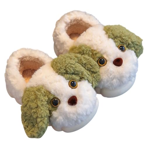 Generisch Hausschuhe Barfußschuhe Kinder Warm Plüsch Hund Hausschuhe Nette Winter Baumwolle Warme Rutschfeste Haushaltsschuhe Fußwärmer Rutschfeste Dickbesohlte Slip-On House Slippers von Generisch