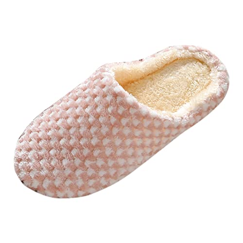Generisch Hausschuhe Damen,Hausschlappen Damen Felt Slippers Warm Non-Slip PlüSch Winter Washable Orthopaedic Damenhausschuhe 39 von Generisch