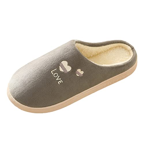 Generisch Hausschuhe Damen/Kinder Winter Bärenhausschuhe für Herren Winter Warm Haus Liebhaber Hausschuhe Schuhe Herren Schwarz Sportlich (Khaki, 42-43) von Generisch