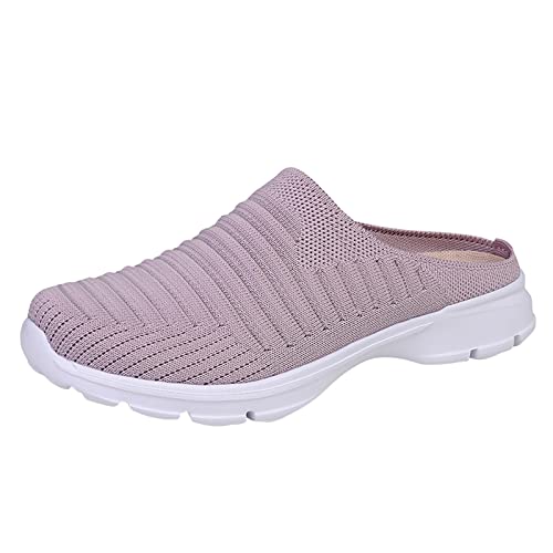 Generisch Hausschuhe Damen Baumwolle, Sneaker Atmungsaktive Mesh Freizeitschuhe rutschfest Laufschuhe Slip On Joggingschuhe Leicht Pantoletten Freizeitlässige Bequem Sneaker Lässige Bequeme von Generisch